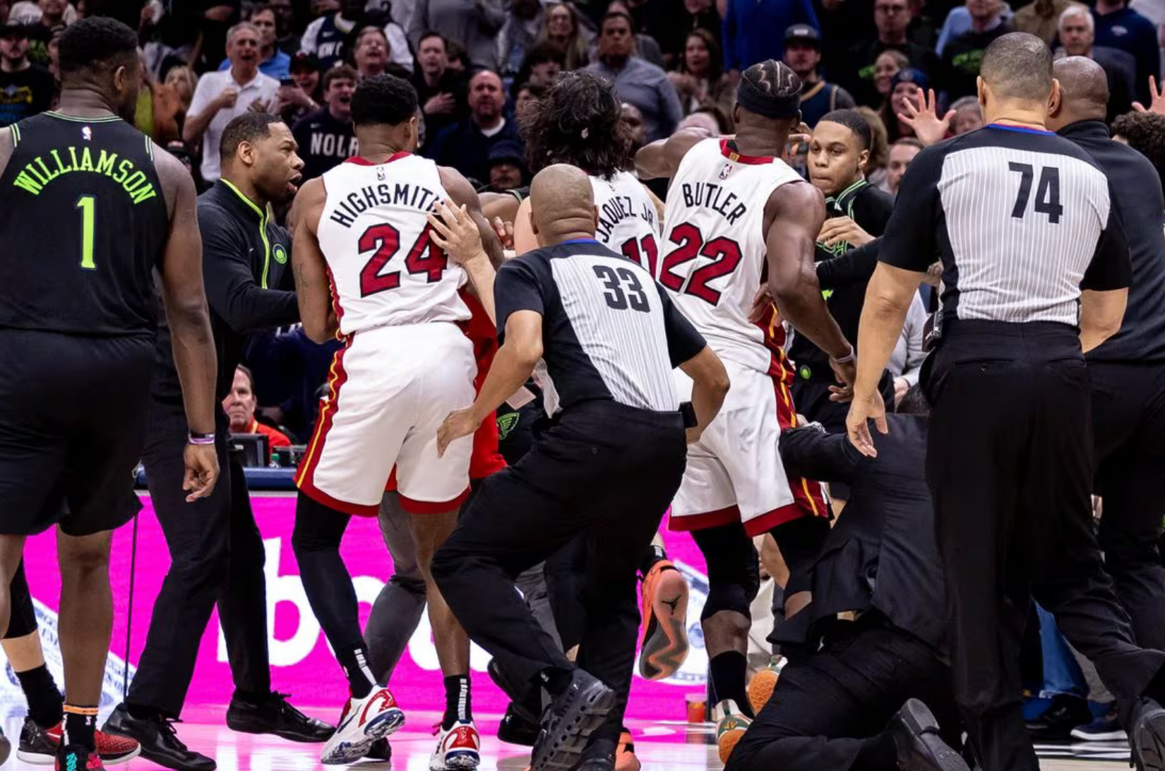 NBA suspends Jimmy Butler, others after Heat, Pelicans scuffle Friday